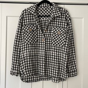 Black and White houndstooth jacket